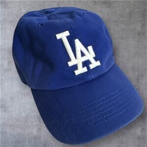47 Forty Seven Los Angeles Dodgers Blue Fitted Baseball Cap Hat Embroidered LA